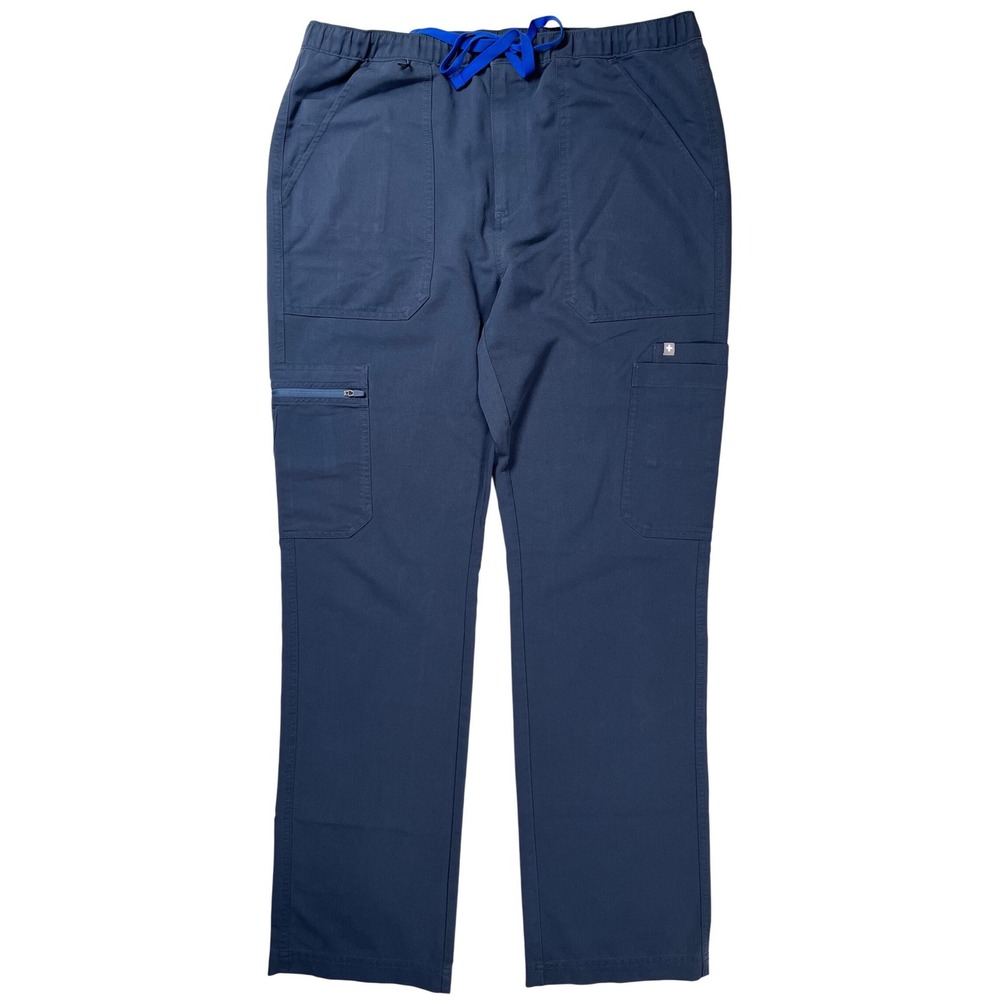 FIGS Cairo Cargo Scrub Pants Men L Navy Technical Collection Multi-Pocket TM3001